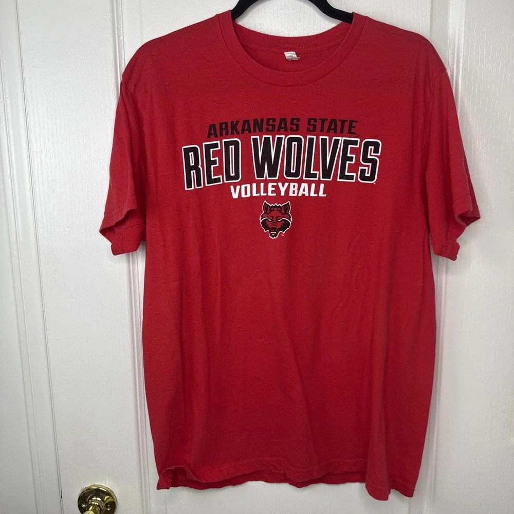 Arkansas State Red Wolves Volleyball T-Shirt Mens Large Red NCAA